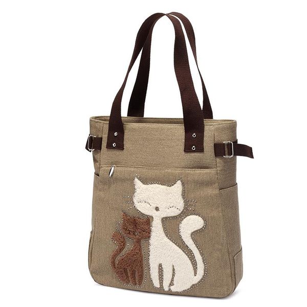 shoulder bags foreign trade cashmere diamond canvas handbag lady cat work student bag schoolbag hand customization
shoulder bags foreign trade cashmere diamond canvas handbag lady cat work student bag schoolbag hand customization