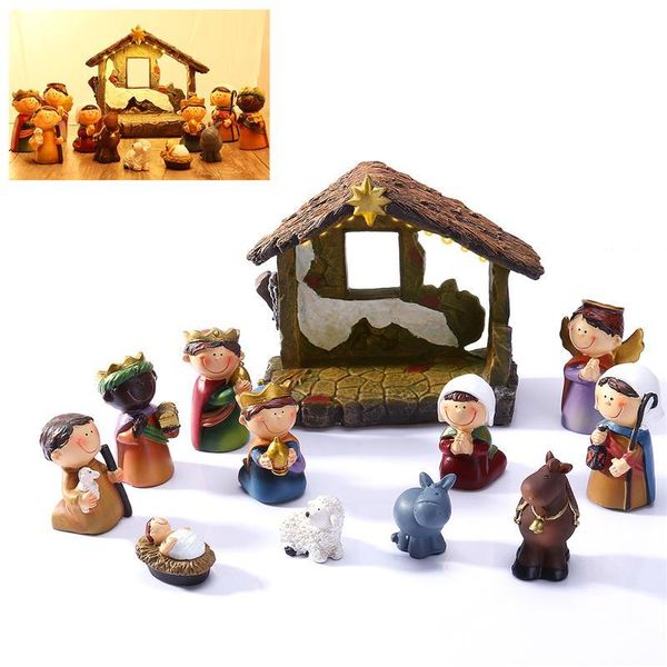 decorative objects & figurines christmas nativity scene resin ornament set stable for home church decoration
decorative objects & figurines christmas nativity scene resin ornament set stable for home church decoration