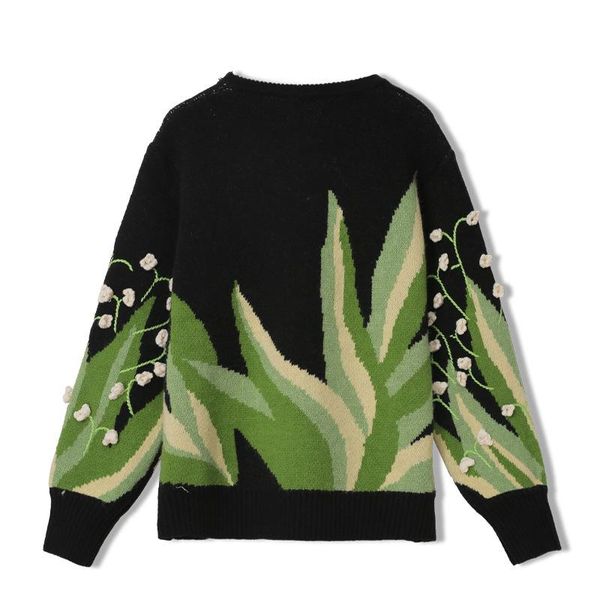 fall winter women jumper long-sleeved o-neck flower embroidery green vintage knitted pullover mori girl style design sweater, White;black
fall winter women jumper long-sleeved o-neck flower embroidery green vintage knitted pullover mori girl style design sweater, White;black