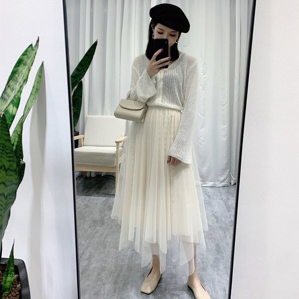 2021 spring new elastic high waist slimming simple solid color irregular temperament women a-line long skirt tide ping y1214, Black
2021 spring new elastic high waist slimming simple solid color irregular temperament women a-line long skirt tide ping y1214, Black