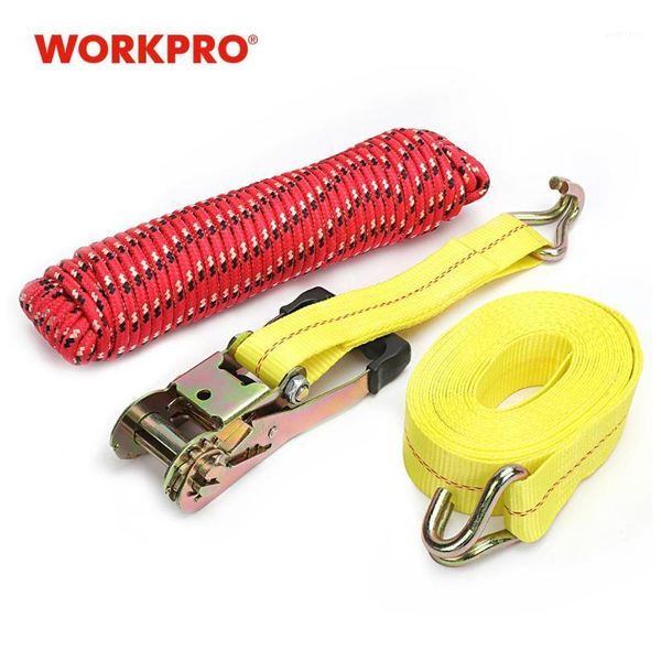 workpro 3pcs buckle tie-down belt car cargo strap strong ratchet belt luggage cargo lashing1
