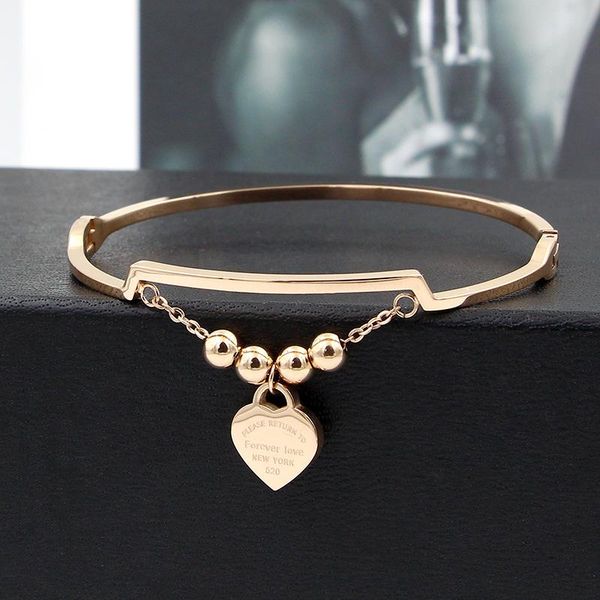 4 steel balls english peach heart hidden buckle bracelet personality trendy women peach heart titanium steel bracelet jewelry, Black
4 steel balls english peach heart hidden buckle bracelet personality trendy women peach heart titanium steel bracelet jewelry, Black