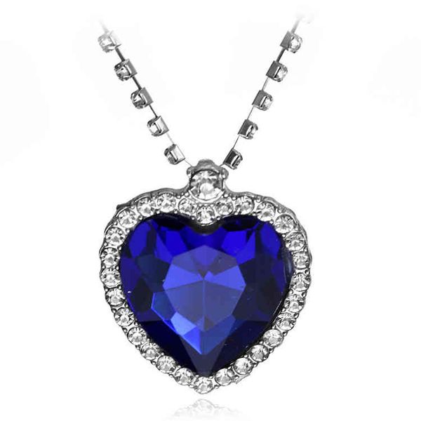 movie titanic heart of the ocean pendant necklace blue red crystals diamond for women gift, Silver
movie titanic heart of the ocean pendant necklace blue red crystals diamond for women gift, Silver