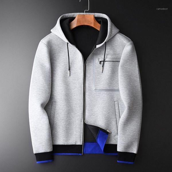 men's hoodies & sweatshirts minglu grey men luxury combined fabric hooded for plus size 3xl 4xl spring slim fit sweatshirt male1, Black
men's hoodies & sweatshirts minglu grey men luxury combined fabric hooded for plus size 3xl 4xl spring slim fit sweatshirt male1, Black
