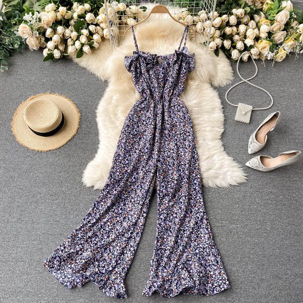2021 new female floral singiny strap summer fashion design off the shoulder drooling wide long overalls rqrt, Black;white
2021 new female floral singiny strap summer fashion design off the shoulder drooling wide long overalls rqrt, Black;white