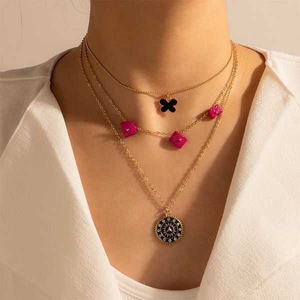 bohemian crystal petal pendant necklace for women pink geometric multilayer alloy sweater chain jewelry accessories 13728, Silver
bohemian crystal petal pendant necklace for women pink geometric multilayer alloy sweater chain jewelry accessories 13728, Silver