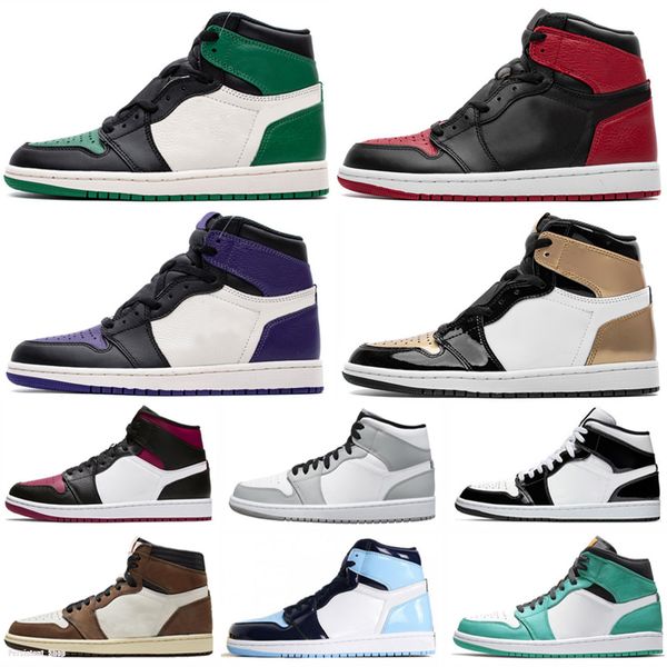 pine green black 1s basketball shoes jump 1 bloodline men designer sneakers fearless obsidian unc patent gold black toe trainers, White;red
pine green black 1s basketball shoes jump 1 bloodline men designer sneakers fearless obsidian unc patent gold black toe trainers, White;red