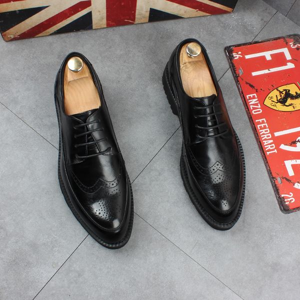 fashions banquet men's wear brogue genuine leather bullock gentleman breathing shoes chaussures homme zapato jgym, Black
fashions banquet men's wear brogue genuine leather bullock gentleman breathing shoes chaussures homme zapato jgym, Black
