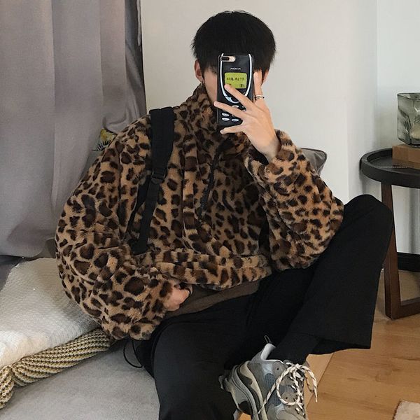 autumn 2021 and winter new leopard hoodies printing lamb wool pulley tide in thick coat warm couple ychr, Black
autumn 2021 and winter new leopard hoodies printing lamb wool pulley tide in thick coat warm couple ychr, Black