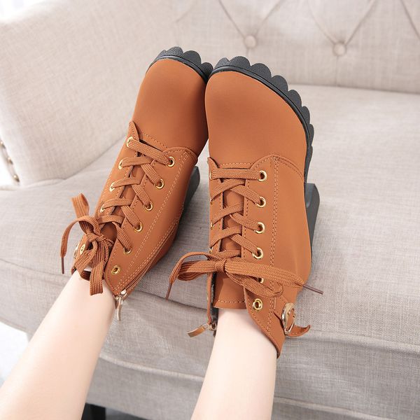 2019 boots women shoes women fashion high heel lace up ankle boots ladies buckle platform artificial leather shoes bota feminina, Black
2019 boots women shoes women fashion high heel lace up ankle boots ladies buckle platform artificial leather shoes bota feminina, Black