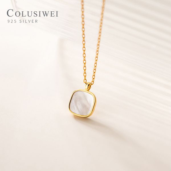 colusiwei genuine 925 sterling silver white shell geometric square pendant for wome link chain necklace korea style fine jewelry q0531
colusiwei genuine 925 sterling silver white shell geometric square pendant for wome link chain necklace korea style fine jewelry q0531