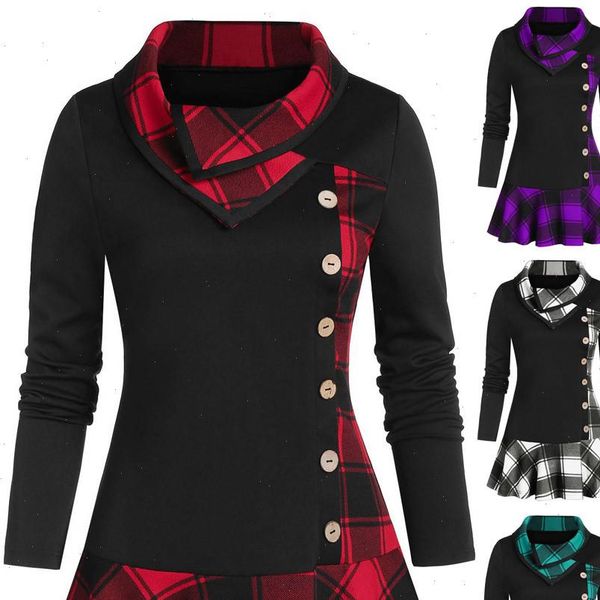 winter blouse women long sleeve tartan tunic sweatshirt button clothing plaid turtleneck femal sudadera mujer drop shipping, White
winter blouse women long sleeve tartan tunic sweatshirt button clothing plaid turtleneck femal sudadera mujer drop shipping, White