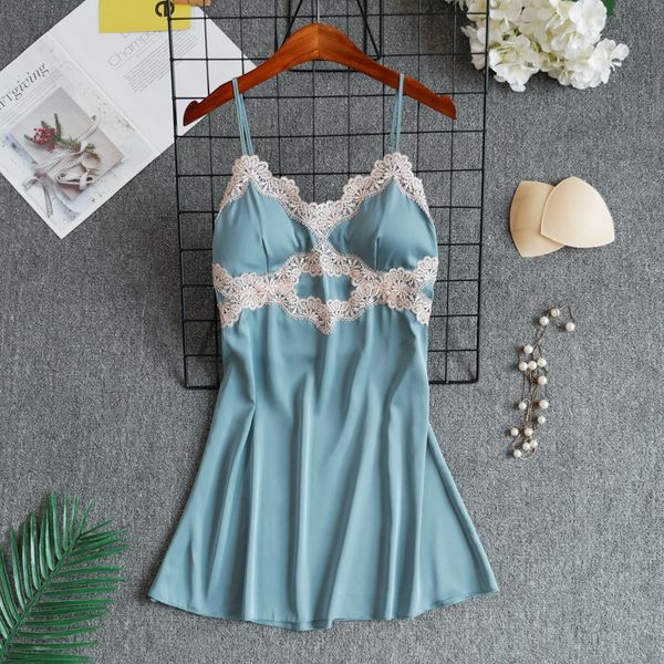 lace trim women nightgown satin nighty intimate lingerie sleeveless backless sleepwear nightdress loose home dressing gown, Black;red
lace trim women nightgown satin nighty intimate lingerie sleeveless backless sleepwear nightdress loose home dressing gown, Black;red