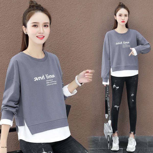 casual women's sweater in 2020 loose korean new spring and autumn thin foreign style reduced age round neck fake two pieces of top, Black
casual women's sweater in 2020 loose korean new spring and autumn thin foreign style reduced age round neck fake two pieces of top, Black