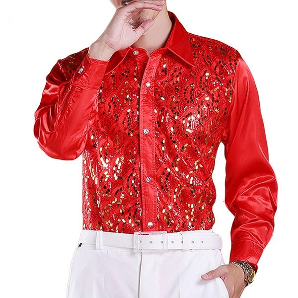 2021 brand new men shirts fashion luxury long sleeve bright scales tuxedo stage shirt for singers nni6, White;black
2021 brand new men shirts fashion luxury long sleeve bright scales tuxedo stage shirt for singers nni6, White;black
