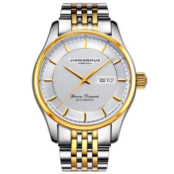 wristwatches jianianhua men automatic watch day date mechanical luxury gift business, Slivery;brown
wristwatches jianianhua men automatic watch day date mechanical luxury gift business, Slivery;brown