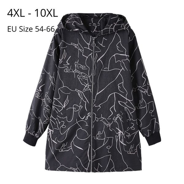 plus size 10xl 9xl 8xl 4xl women long sleeves spring trench femme print fashion windbreaker hoodie oversized clothes for mjuer 201211, Tan;black
plus size 10xl 9xl 8xl 4xl women long sleeves spring trench femme print fashion windbreaker hoodie oversized clothes for mjuer 201211, Tan;black