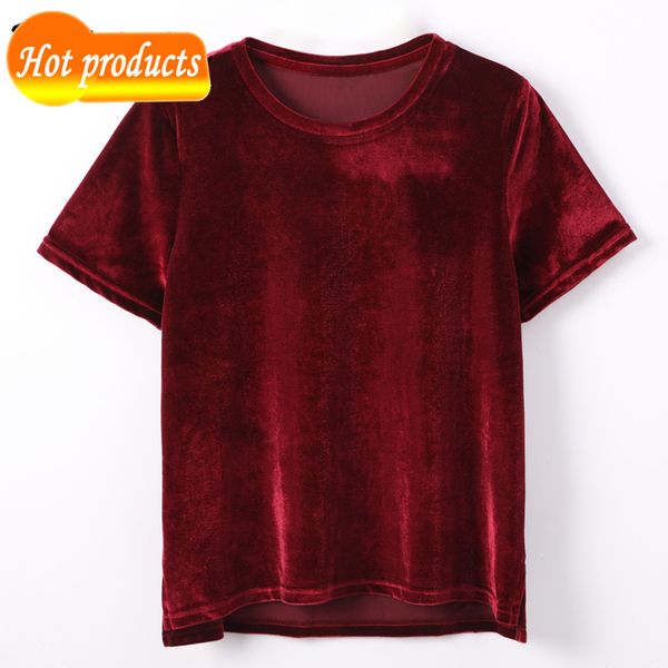 women's t-shirt will see 2020 of femme neck short sleeve crushed velvet casual t-shirts for tatari woman vuet, White
women's t-shirt will see 2020 of femme neck short sleeve crushed velvet casual t-shirts for tatari woman vuet, White