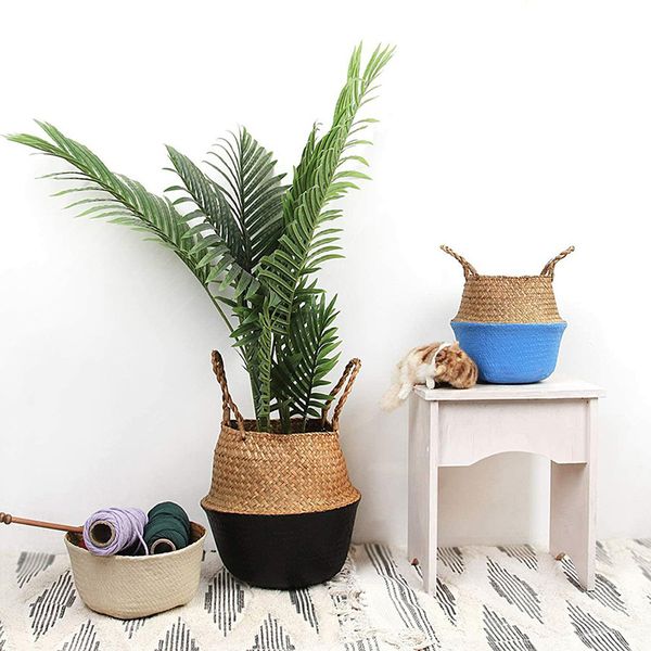 foldable hanging rattan flower basket handmade wicker plant pot planter flowerpot home decorative seagrass bellied basket household storage
foldable hanging rattan flower basket handmade wicker plant pot planter flowerpot home decorative seagrass bellied basket household storage