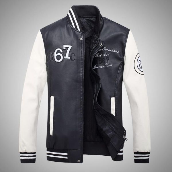 faux кожаный бомбардировщик 2020 новый классический стиль повседневная стройная уваженная вышивка пилотный стойки воротник бейсбол верхняя о, Black
faux кожаный бомбардировщик 2020 новый классический стиль повседневная стройная уваженная вышивка пилотный стойки воротник бейсбол верхняя о, Black