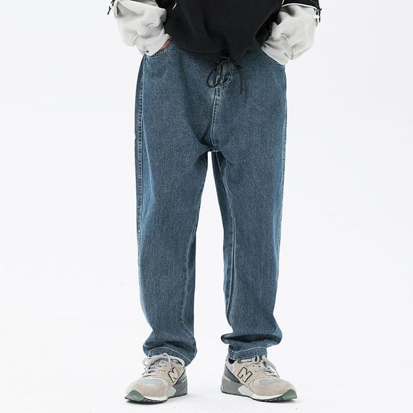 men vintage casual straight jeans male streetwear hip hop loose wide leg denim harem trouser japan cargo pants full length light1, Blue
men vintage casual straight jeans male streetwear hip hop loose wide leg denim harem trouser japan cargo pants full length light1, Blue