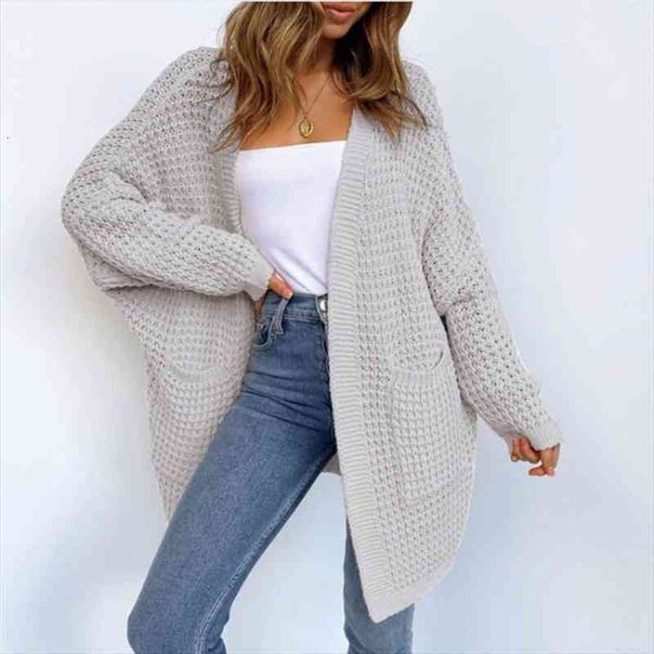 cardigan sweaters women autumn winter pockets cardigan long sleeve loose knitted mid-length coat knitted sweater jumper, White;black
cardigan sweaters women autumn winter pockets cardigan long sleeve loose knitted mid-length coat knitted sweater jumper, White;black