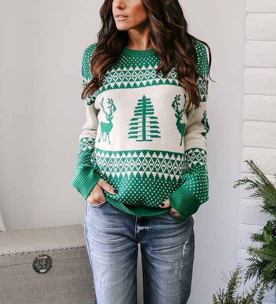 women sweater christmas snowflake elk jacquard long sleeve womens pullover 2020fw coats contrast color knitted sale, White;black
women sweater christmas snowflake elk jacquard long sleeve womens pullover 2020fw coats contrast color knitted sale, White;black