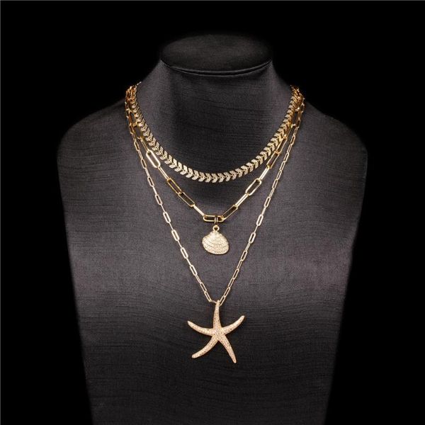 3pcs, cz micro pave conch starfish pendant link chain choker necklaces for women delicate simple necklace friends gift jewelry, Silver
3pcs, cz micro pave conch starfish pendant link chain choker necklaces for women delicate simple necklace friends gift jewelry, Silver