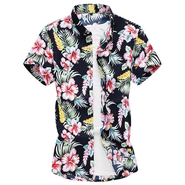men's casual shirts summer men fashion floral hawaiian vacation party hip hop short sleeve plus size 6xl shirt camisa masculina, White;black
men's casual shirts summer men fashion floral hawaiian vacation party hip hop short sleeve plus size 6xl shirt camisa masculina, White;black