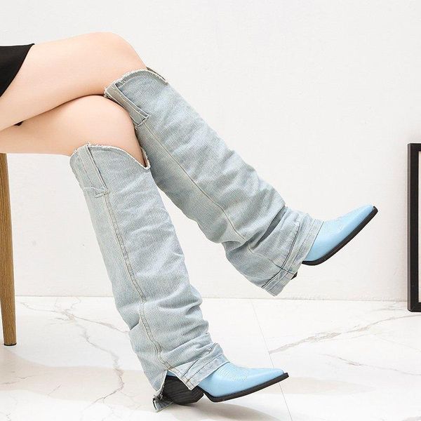 jean boots women's mid calf boot zipper high heel woman stylish jeans boots ladies denim boot female shoes cowboy, Black
jean boots women's mid calf boot zipper high heel woman stylish jeans boots ladies denim boot female shoes cowboy, Black