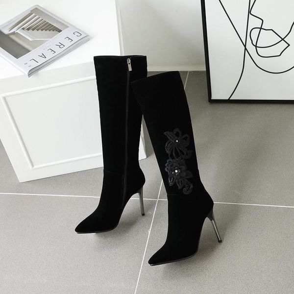 2020 knee high boots winter warm women boots platform motorcycle square 11cm high heel stretch fabric shoes size 34-431, Black
2020 knee high boots winter warm women boots platform motorcycle square 11cm high heel stretch fabric shoes size 34-431, Black