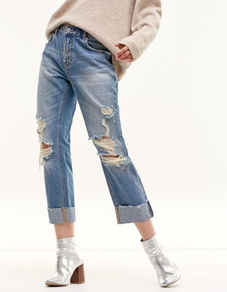 2020ss wishbop new in stylish women's boyfriend cropped trousers - straight ripped jeans with rolled up cuffs1, Blue
2020ss wishbop new in stylish women's boyfriend cropped trousers - straight ripped jeans with rolled up cuffs1, Blue