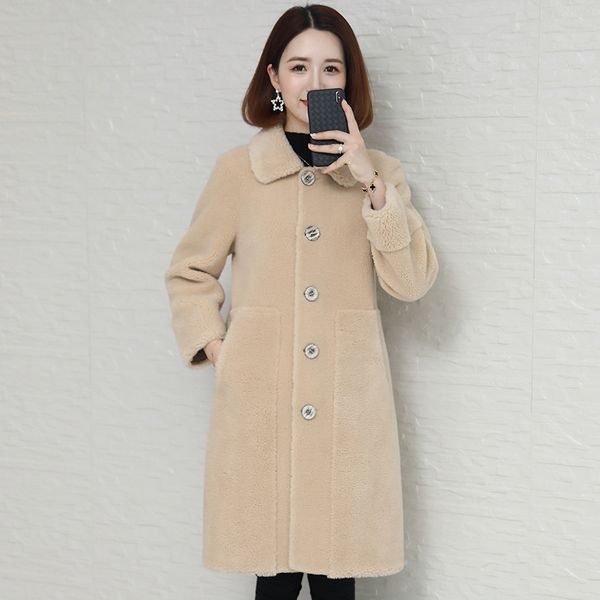 coat women's winter with natural skin, sheep's hair cut, wool jacket, korean long coats and jackets, clothes, 2020 aofk, Black
coat women's winter with natural skin, sheep's hair cut, wool jacket, korean long coats and jackets, clothes, 2020 aofk, Black