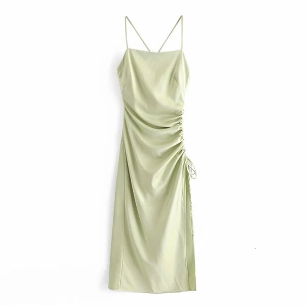 2021 new summer satin slip midi women fashion sleeveless backless drawstring ruched dress woman party dresses 4drk, Black;gray
2021 new summer satin slip midi women fashion sleeveless backless drawstring ruched dress woman party dresses 4drk, Black;gray