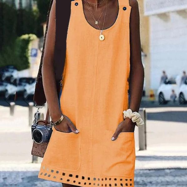 button pocket mini dress fashion hollow sleeveless o neck solid dresses for women girls summer strech casual plus size, Black;gray
button pocket mini dress fashion hollow sleeveless o neck solid dresses for women girls summer strech casual plus size, Black;gray