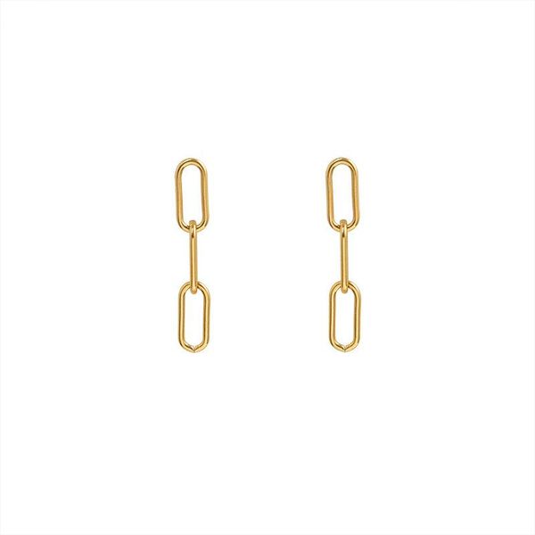 2021 new style link chain stud earrings luxury piercing jewelry fashion elegant design gold color stainless steel ear aerets, Golden;silver
2021 new style link chain stud earrings luxury piercing jewelry fashion elegant design gold color stainless steel ear aerets, Golden;silver