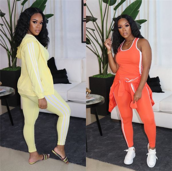 women designers clothes tracksuit winter sport suit long sleeves coat camisole pants suit 3piece outfits casual clothing sets sale e122302, White
women designers clothes tracksuit winter sport suit long sleeves coat camisole pants suit 3piece outfits casual clothing sets sale e122302, White