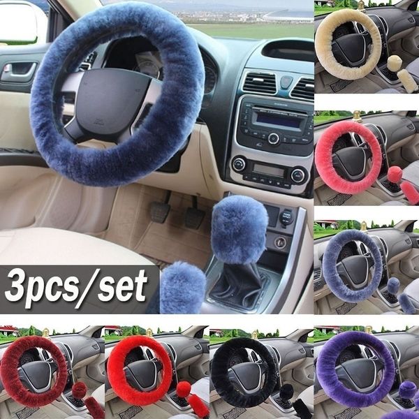 3pcs/1pc/set fashion 7 colors wool plush car steering wheel cover soft winter warm supplies comfortable auto wheel protector
3pcs/1pc/set fashion 7 colors wool plush car steering wheel cover soft winter warm supplies comfortable auto wheel protector