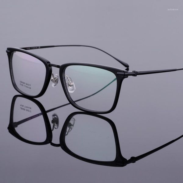 men's and women's new pure titanium glasses frame plate titanium frame full glasses prescription1, Black
men's and women's new pure titanium glasses frame plate titanium frame full glasses prescription1, Black