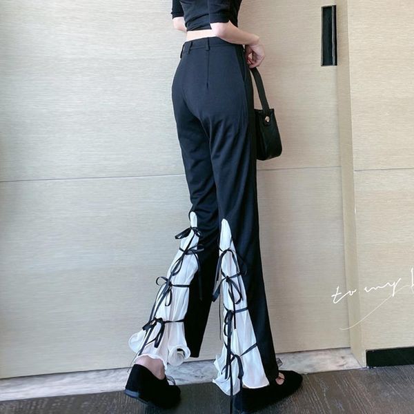 zosol 2020 new style design sense bell-bottom pants chiffon stitching strap high waist casual pants all-match trousers for women, Black;white
zosol 2020 new style design sense bell-bottom pants chiffon stitching strap high waist casual pants all-match trousers for women, Black;white