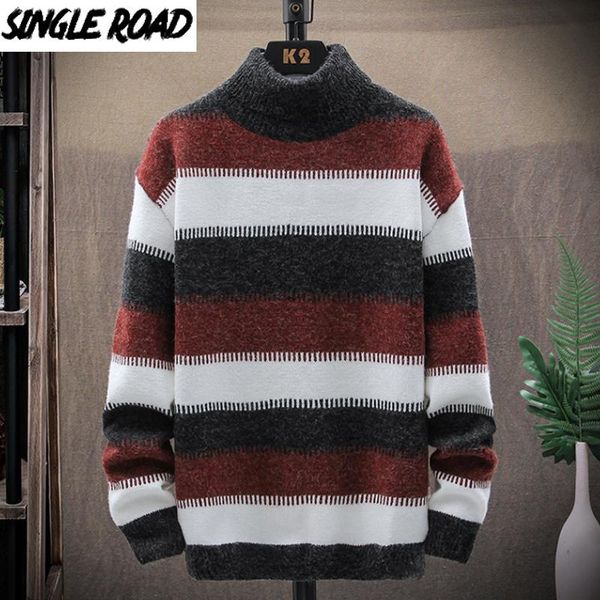 singleroad mens turtleneck sweater men 2020 winter striped jumper high collar harajuku sweaters korean casual black sweater men, White;black
singleroad mens turtleneck sweater men 2020 winter striped jumper high collar harajuku sweaters korean casual black sweater men, White;black