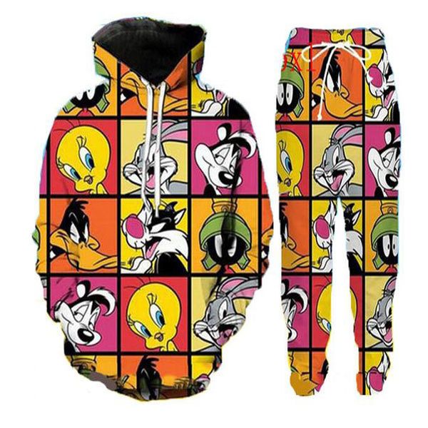 wholesale--new fashion men/womens cartoon looney tunes sweatshirt joggers funny 3d print hoodies+pants k01, Gray
wholesale--new fashion men/womens cartoon looney tunes sweatshirt joggers funny 3d print hoodies+pants k01, Gray