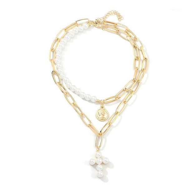 cross pearl choker pendant necklace for women jewelry collares friends accessories chains girl aesthetics suspension xl101291, Silver
cross pearl choker pendant necklace for women jewelry collares friends accessories chains girl aesthetics suspension xl101291, Silver