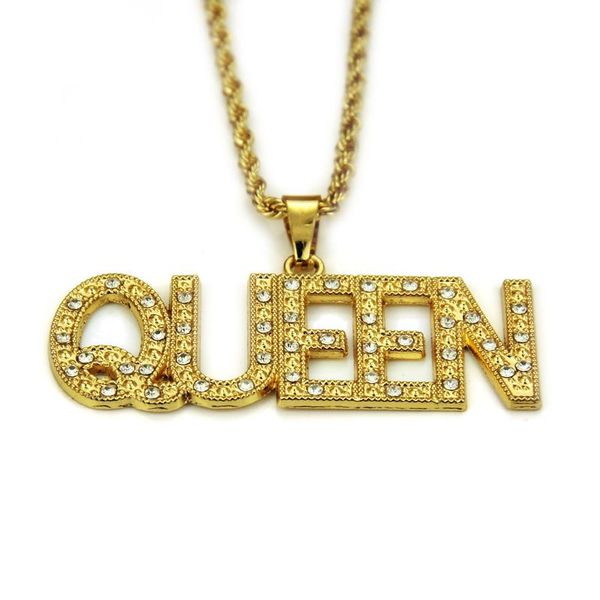 pendant necklaces golden queenneckplace hip-hop penetration fashion tide european and american consignments, Silver
pendant necklaces golden queenneckplace hip-hop penetration fashion tide european and american consignments, Silver