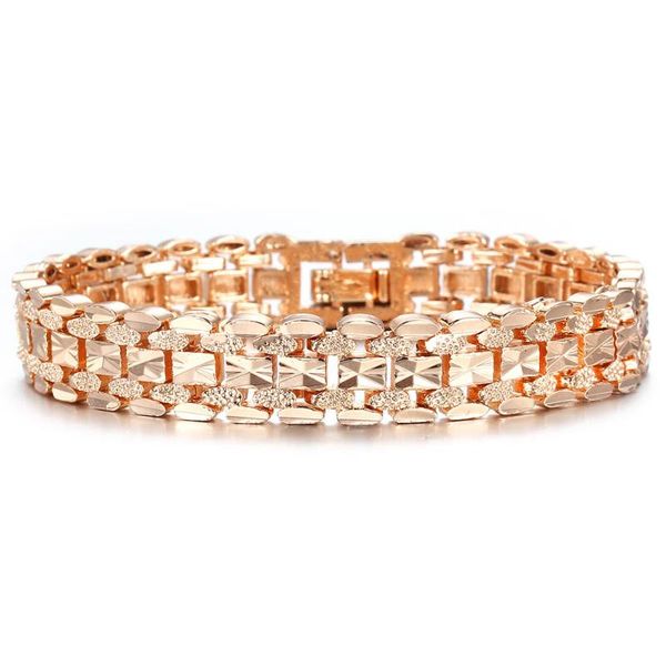 11mm 585 rose gold bracelet bangle for women men carved chain wristband jewelry wedding gift cb41, Black
11mm 585 rose gold bracelet bangle for women men carved chain wristband jewelry wedding gift cb41, Black