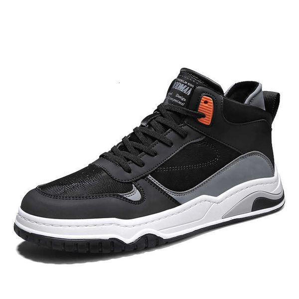 british plush high casual shoes fashion personality winter men's versatile thick soled elevated trend sports basketball, Black
british plush high casual shoes fashion personality winter men's versatile thick soled elevated trend sports basketball, Black
