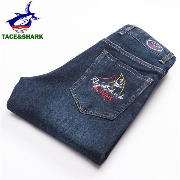 tace&shark fashion brand straight jeans mens embroidery skinny jeans male business casual shark denim pants homme plus size q0105, Black;white
tace&shark fashion brand straight jeans mens embroidery skinny jeans male business casual shark denim pants homme plus size q0105, Black;white