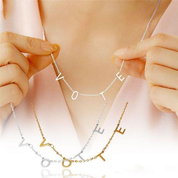 chains vote necklace former first lady initial for women wears the same om equality jewelry, Silver
chains vote necklace former first lady initial for women wears the same om equality jewelry, Silver
