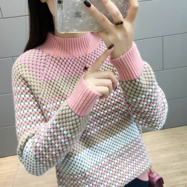 women's knitted shirt 2021 korean winter released elegant female wild student thick sweater r578 kk9u, White;black
women's knitted shirt 2021 korean winter released elegant female wild student thick sweater r578 kk9u, White;black