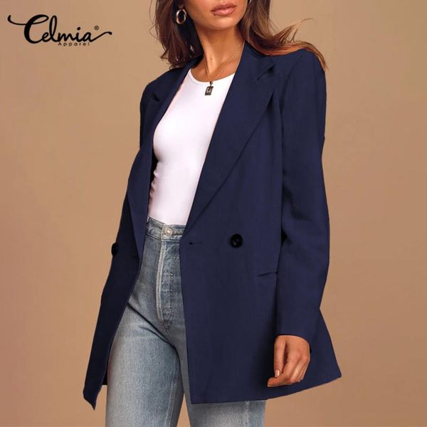 celmia elegant suit blazers women's autumn long sleeve business buttons coats 2020 formal blazers casual loose jackets mujer, White;black
celmia elegant suit blazers women's autumn long sleeve business buttons coats 2020 formal blazers casual loose jackets mujer, White;black